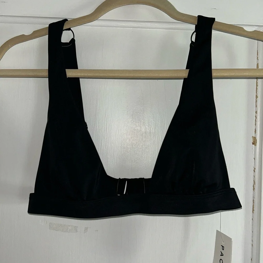 NWT Pac Sun Black High-Cut Triangle Bikini size small - Picture 3 of 7